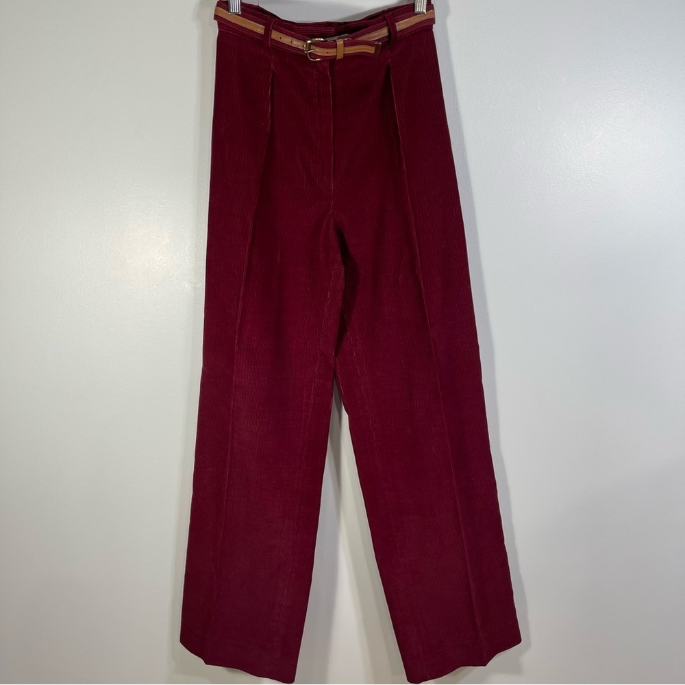 Bobbie Brooks Blazer Suit Jacket Women's Corduroy Maroon Vintage Work Office - Picture 9 of 16